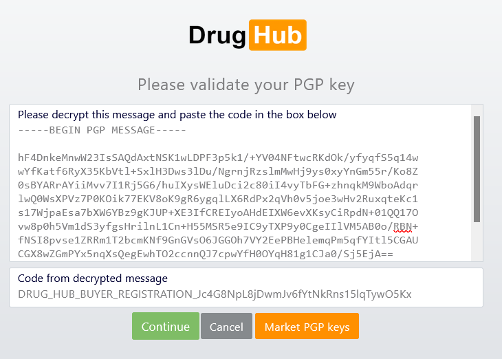 PGP Validation for Registration